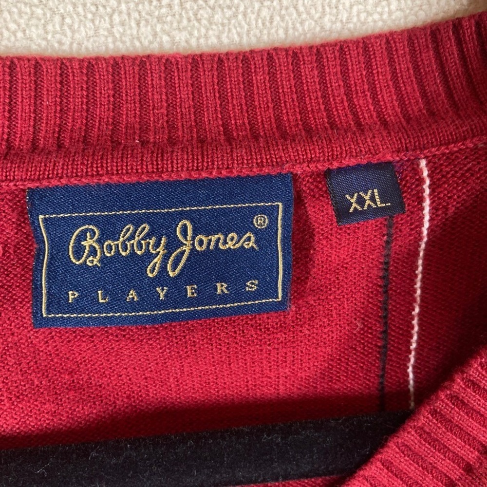 Bobby Jones Mens Windowpane Sweater Vest XXL Red Golf Prep Academia Grandpacore - Picture 2 of 6